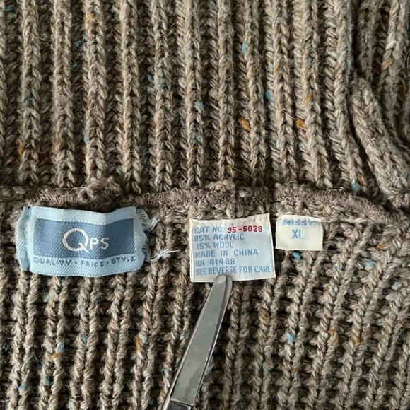 QPS Turtleneck Chunky Wool Sweater XL - Picture 6 of 13